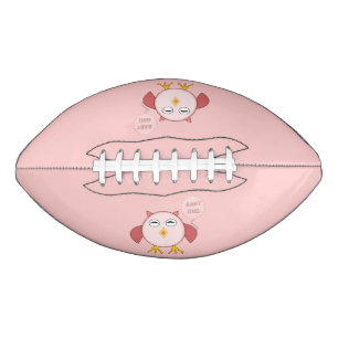 Cute Pink Baby Girl Owl Football