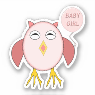 Cute Pink Baby Girl Owl Shaped