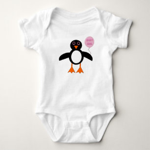 Cute Pink Baby Girl Penguin Custom Creeper