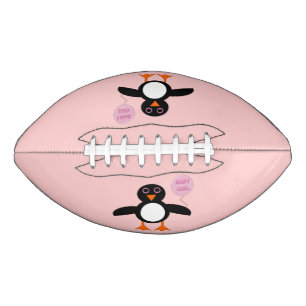 Cute Pink Baby Girl Penguin Football