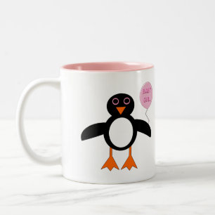 Cute Pink Baby Girl Penguin Mug