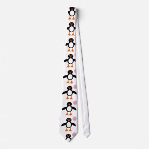 Cute Pink Baby Girl Penguin Tie