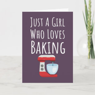 Cute Pink Baker Cards For Baby Girls Kids Baking