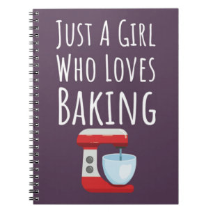 Cute Pink Baker Gifts For Baby Girls Kids Baking Notebook