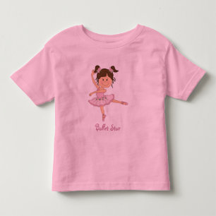 Cute Pink Ballerina 1 Ballet Star Toddler T-Shirt