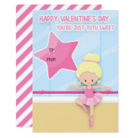 Cute Pink Ballerina / Ballet Class Valentine's Day