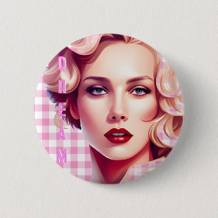 Cute Pink Barbs Dream 6 Cm Round Badge