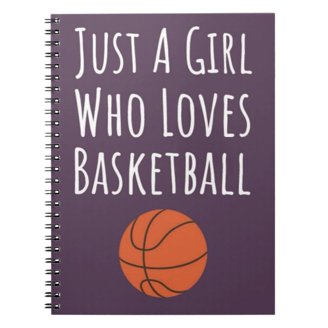 Cute Pink Basketball Gifts For Baby Girls Kids  Notebook (Front)