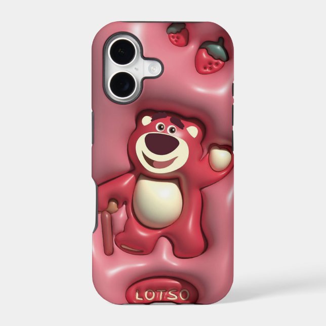 Cute Pink Bear Phone Case 🍓✨  (Back)