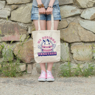 Cute Pink Bee Tote Bag