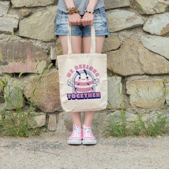 Cute Pink Bee Tote Bag (Creator Uploaded)
