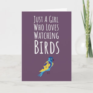 Cute Pink Birdwatching Cards For Girls Bird Kids