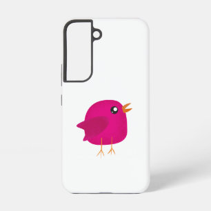 Cute Pink Birdy Illustration Samsung Galaxy Case
