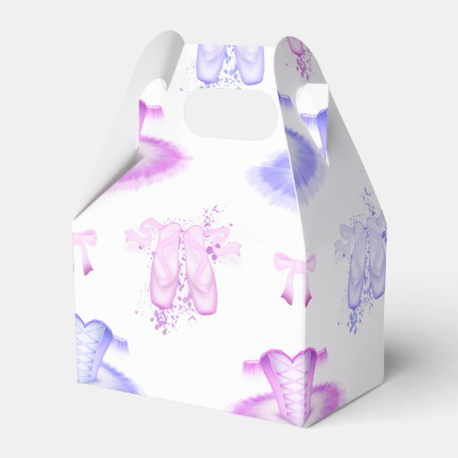 Cute Pink Birthday Ballerina Tutu Ballet Favour Box (Front Side)