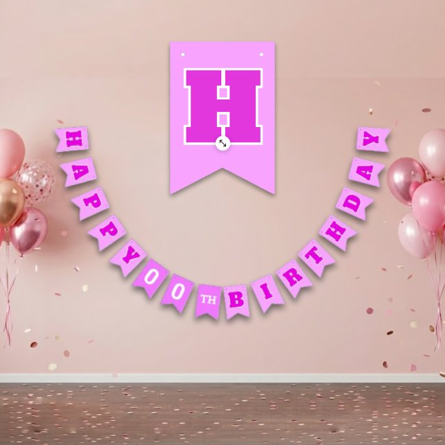 Cute PINK Birthday Bunting (Creator Uploaded)