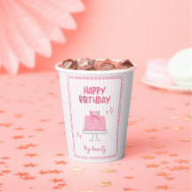 Cute Pink Birthday Cake "Happy Birthday My Beauty
