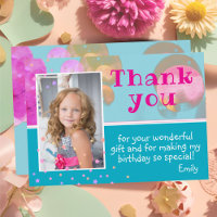 Cute Pink Blue Bubbles Girly Photo Birthday