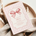 Cute Pink Bow Coquette 1st Birthday Invitation<br><div class="desc">Celebrate your little one's milestone with grace and charm using our Cute Pink Bow Coquette 1st Birthday Invitation. Designed to enchant and delight, this invitation sets the perfect tone for a memorable celebration of your princess's first year. Crafted with intricate detail, each invitation features adorable pink bows delicately arranged amidst...</div>
