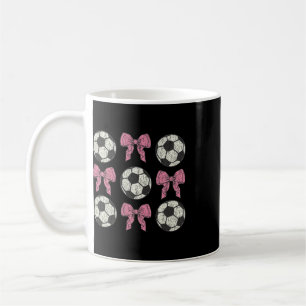 Cute Pink Bow Coquette Ll Soccer Girls Aesthetic P Coffee Mug