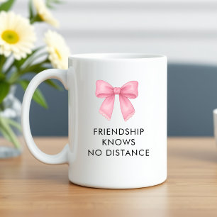 Cute Pink Bow Coquette Long Distance Best Friend Coffee Mug