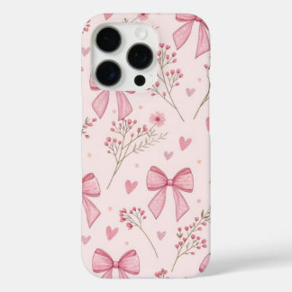 Cute Pink Bow Floral Phone Case 🎀🌸