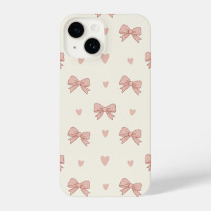 Cute Pink Bow & Heart Coquette AestheticPhone Case