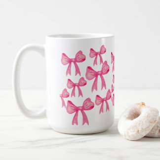 Cute Pink Bow Mug | Coquette Aesthetic Girly Mug