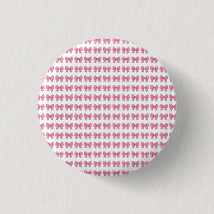 Cute Pink Bow Ribbon Design – Girly Kawaii Bow 3 Cm Round Badge