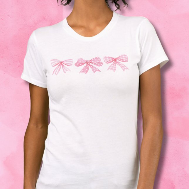 Cute Pink Bows Coquette T-Shirt (Creator Uploaded)