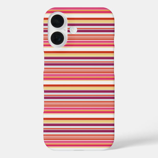 Cute pink brown stripes Case-Mate iPhone case (Back)