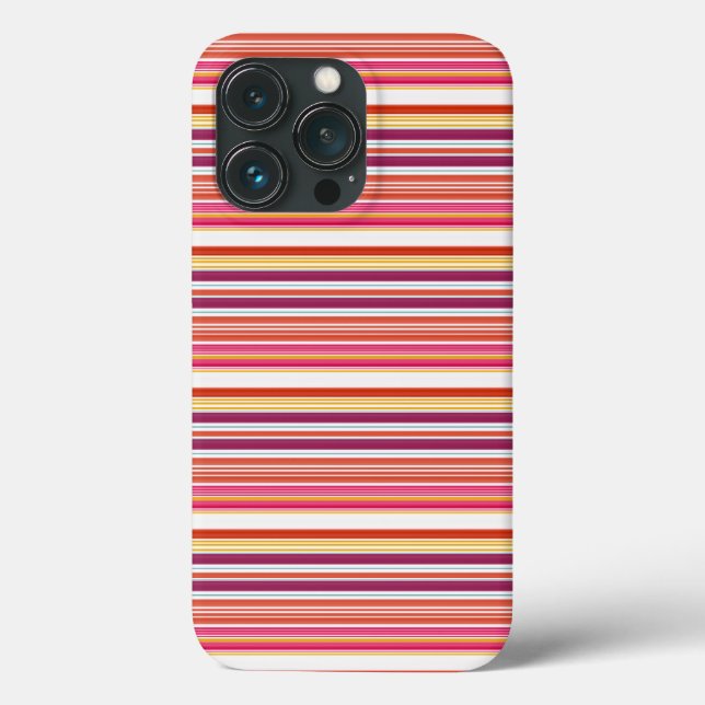 Cute pink brown stripes Case-Mate iPhone case (Back)