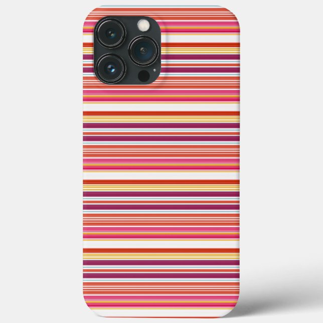 Cute pink brown stripes Case-Mate iPhone case (Back)
