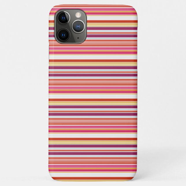 Cute pink brown stripes Case-Mate iPhone case (Back)
