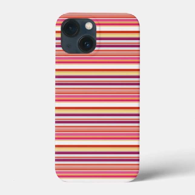 Cute pink brown stripes Case-Mate iPhone case (Back)