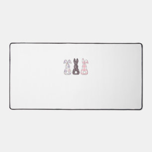 Cute Pink Bunnies Happy Easter Bunny Women Girls T Desk Mat