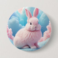 Cute Pink Bunny Cotton Candy Clouds