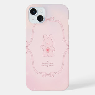cute pink bunny phone case