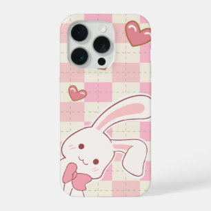Cute Pink Bunny Phone Case Kawaii Rabbit Heart P