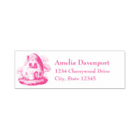 Cute Pink Bunny Rabbit Kawaii Style Address