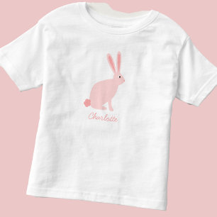 Cute Pink Bunny Rabbit Personalised Toddler T-Shirt