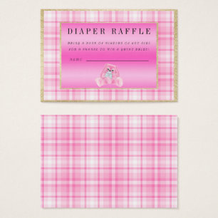 Cute Pink Bunny "Raffle" Baby Shower