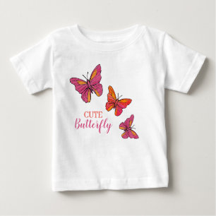 Cute Pink Butterflies Baby T-Shirt