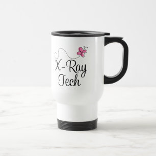 Cute Pink Butterfly X-ray tech Travel Mug