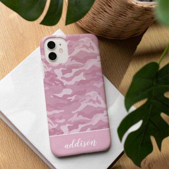 Cute Pink Camo Personalised Case-Mate iPhone Case (Creator Uploaded)
