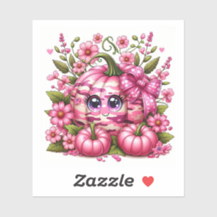 Cute Pink Camoflauge Pumpkin