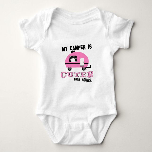Cute Pink Camper Baby Shirt (Front)