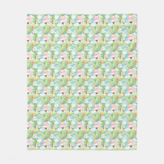Cute Pink Camper Camping Blanket