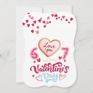 Cute Pink Car Love Journey Valentine's Day Greetin Holiday Card