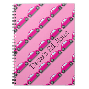 Cute Pink Car Notebook