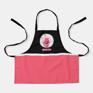 Cute pink cat apron